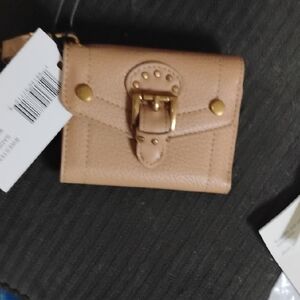 Steve Madden Tan Gold Wallet Compact Design
